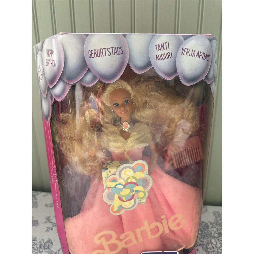 Vtg BARBIE DOLL 1989 HAPPY BIRTHDAY BARBIE EUROPEAN VERSION Ultra Rare Collector - Picture 3 of 12